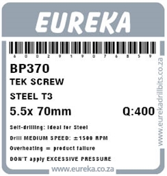 BP370 - Tek Screw Steel -BP370_label_T